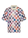 Namesake Patchwork-print Checkered T-shirt In Neutral