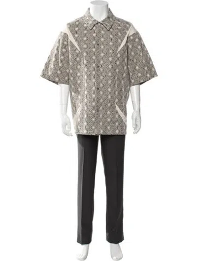 Pre-owned Namesake Patterned Short Sleeve Shirt In Neutrals
