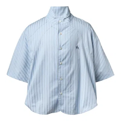 Namesake Sario Bomber Short Sleeve Shirt In Blue