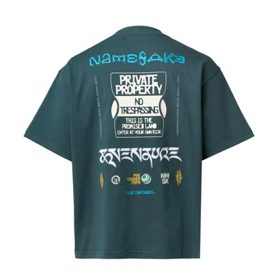 Namesake Sava Oversized Warning Tee In Green