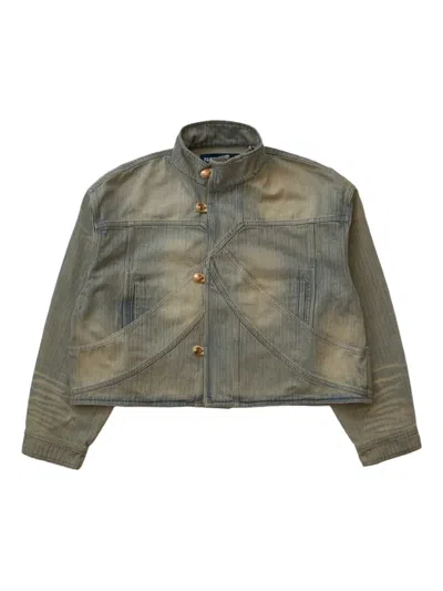 NAMESAKE STRIPED FOX DENIM JACKET