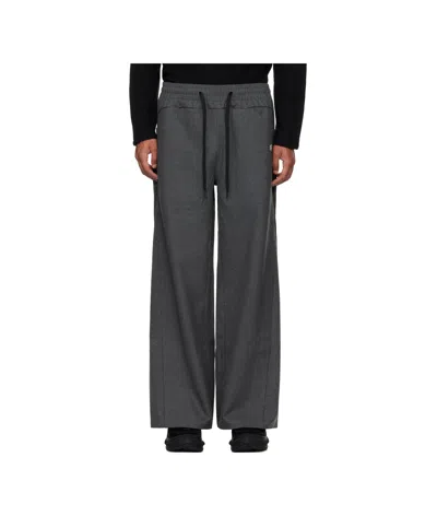 Namesake Gray Wolves Wide Leg Trousers In Charcoal Grey