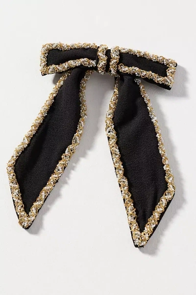 Namjosh Crystal Hair Bow In Black