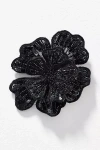 Namjosh Crystal Sequin Floral Barrette In Black