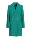 Nam-myo Woman Overcoat & Trench Coat Emerald Green Size L Polyester, Elastane In Green