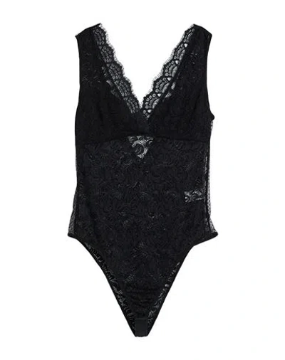 Nam-myo Blooma Woman Bodysuit Black Size Xxl Polyester, Elastane