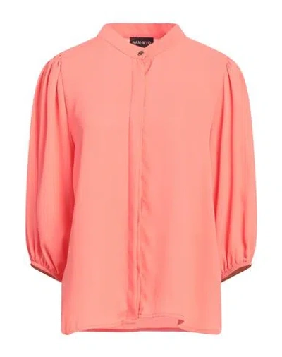 Nam-myo Woman Shirt Coral Size L Polyester In Red