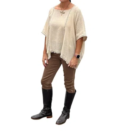 Namsar Short Sleeve Linen Top In Natural In Neutral