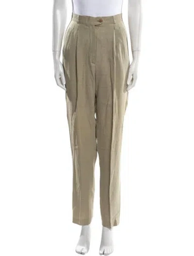 Pre-owned Nan Duskin Straight Leg Pants In Neutral