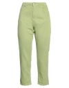 Nanà Italian Heart Woman Jeans Sage Green Size 10 Cotton In Sage Green