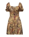 Nanà Italian Heart Woman Mini Dress Gold Size S Polyester In Gold