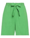 Nanà Italian Heart Woman Shorts & Bermuda Shorts Green Size S Viscose, Linen In Green