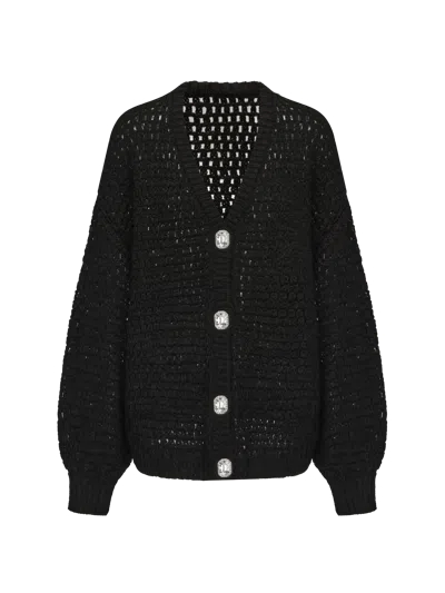 Nana Jacqueline Alexis Cardigan + Scarf Set (black)