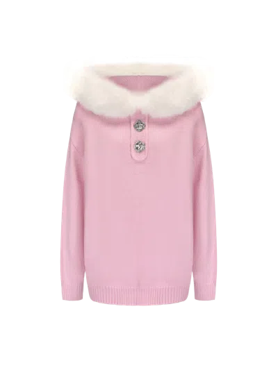 Nana Jacqueline Ava Fur Sweatshirt (pink)