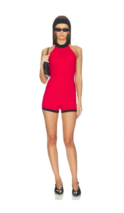 Nana Jacqueline Ava Knit Romper In Red