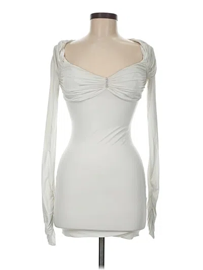 Pre-owned Nana Jacqueline Cocktail Dress In Silver