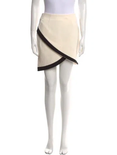 Pre-owned Nana Jacqueline Colorblock Pattern Mini Skirt In Neutral