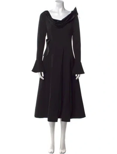 Pre-owned Nana Jacqueline Cowl Neck Long Dress W/ Tags In Black