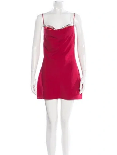 Pre-owned Nana Jacqueline Cowl Neck Mini Dress In Pink