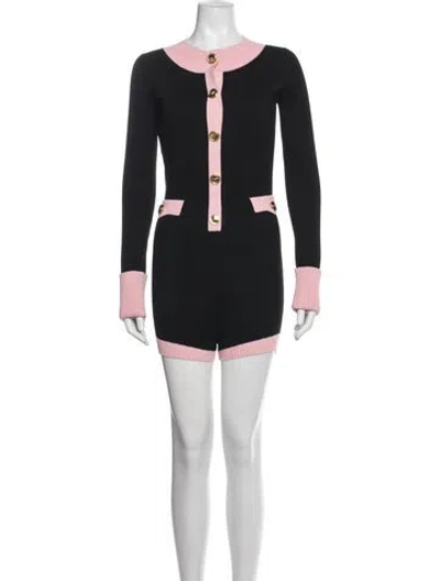 Pre-owned Nana Jacqueline Crew Neck Romper In Blue
