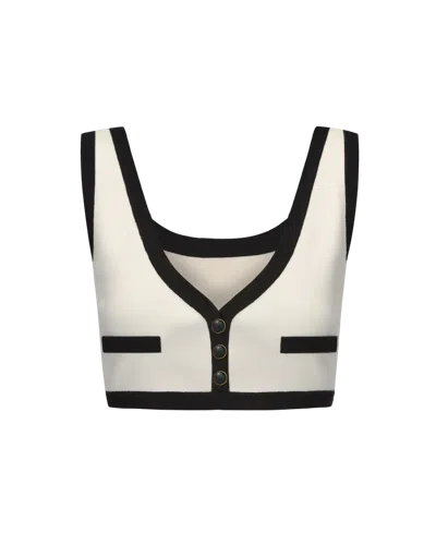 Nana Jacqueline Eliza Vest Top (white)