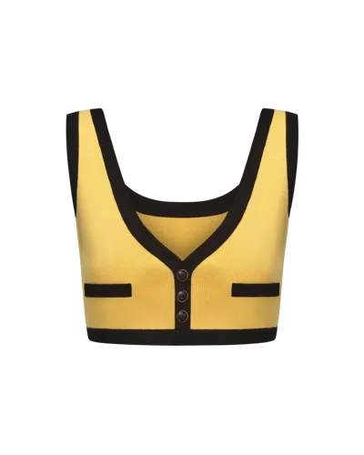 Nana Jacqueline Eliza Vest Top (yellow)