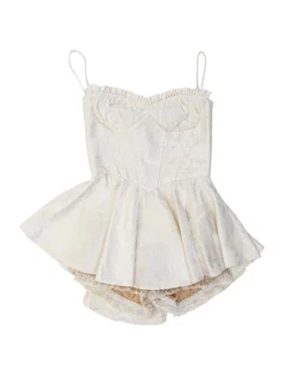 Pre-owned Nana Jacqueline Floral Print Mini Dress In Neutrals