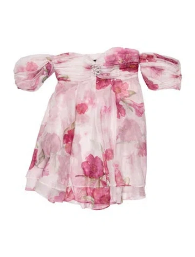 Pre-owned Nana Jacqueline Floral Print Mini Dress W/ Tags In Pink