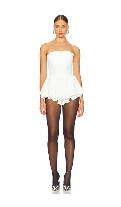 Nana Jacqueline Giselle Bow Romper In 화이트