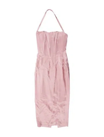 Pre-owned Nana Jacqueline Halterneck Mini Dress In Pink