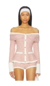 Nana Jacqueline Irina Knit Top In Pink