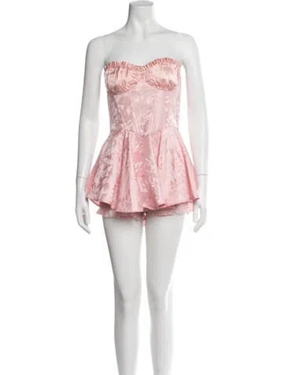 Pre-owned Nana Jacqueline Linen Mini Dress In Pink