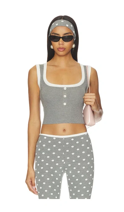 Nana Jacqueline Millie Knit Tank In Gray