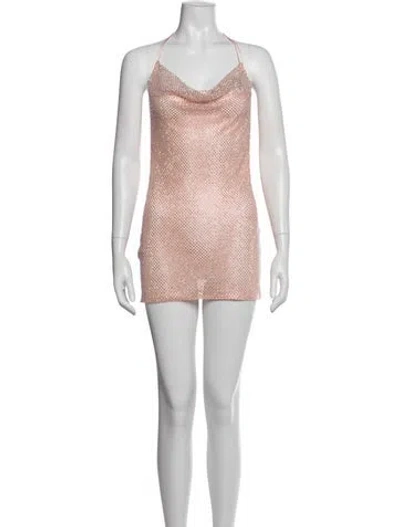 Pre-owned Nana Jacqueline Printed Mini Dress In Pink
