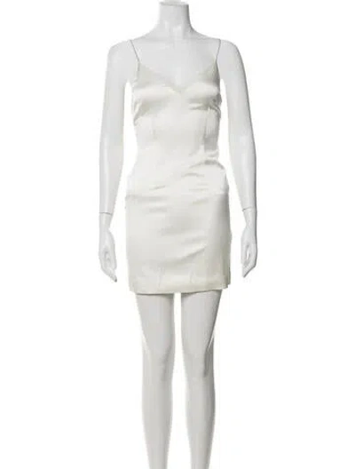 Pre-owned Nana Jacqueline Satin Mini Dress In Multicolor