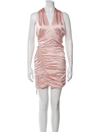 Pre-owned Nana Jacqueline Silk Mini Dress In Pink