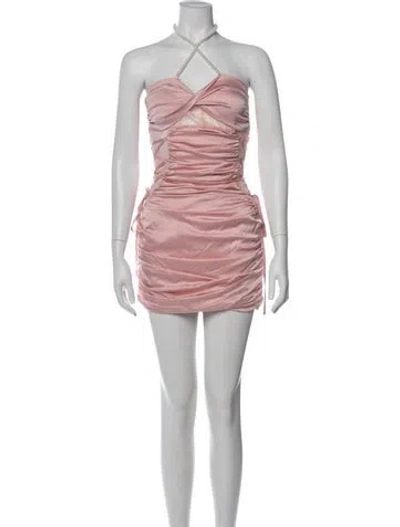 Pre-owned Nana Jacqueline Silk Mini Dress In Pink