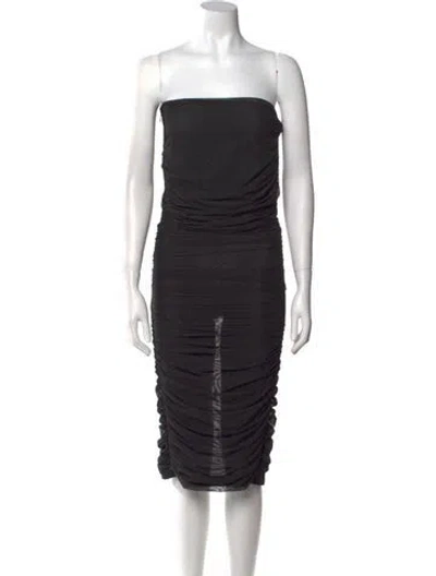 Pre-owned Nana Jacqueline Square Neckline Knee-length Dress W/ Tags In Black