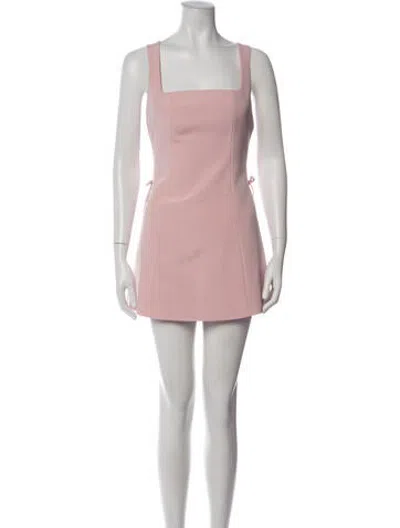 Pre-owned Nana Jacqueline Square Neckline Mini Dress In Pink