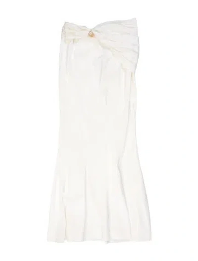 Pre-owned Nana Jacqueline Strapless Long Dress W/ Tags In Neutral