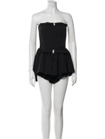 Pre-owned Nana Jacqueline Strapless Mini Dress In Black