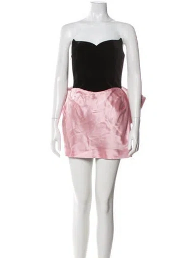 Pre-owned Nana Jacqueline Strapless Mini Dress In Pink