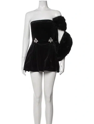 Pre-owned Nana Jacqueline Strapless Mini Dress W/ Tags In Black