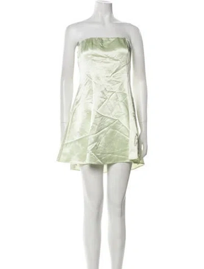 Pre-owned Nana Jacqueline Strapless Mini Dress W/ Tags In Green