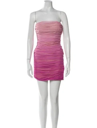 Pre-owned Nana Jacqueline Strapless Mini Dress W/ Tags In Pink