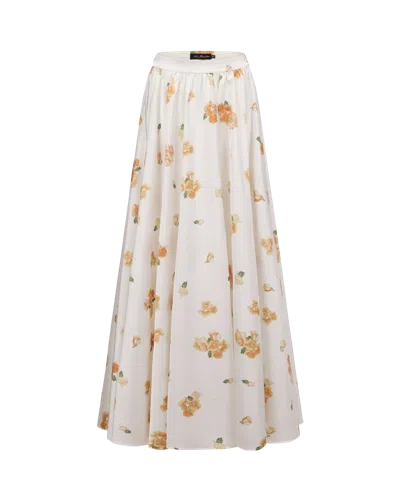 Nana Jacqueline Theodora Skirt (floral) In White