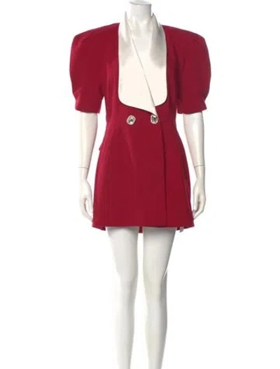 Pre-owned Nana Jacqueline V-neck Mini Dress In Pink