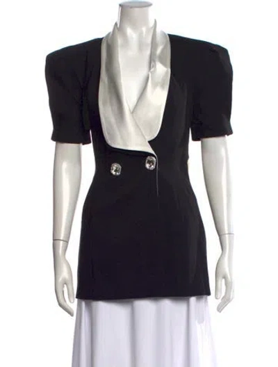 Pre-owned Nana Jacqueline V-neck Mini Dress W/ Tags In Black