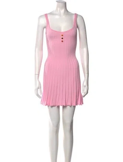 Pre-owned Nana Jacqueline Wool Mini Dress In Pink