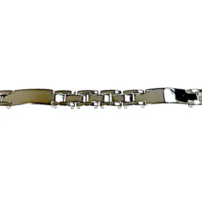Pre-owned Nana' Mens Tungsten Bracelet Modern Metal Men's Jewelry In Silver